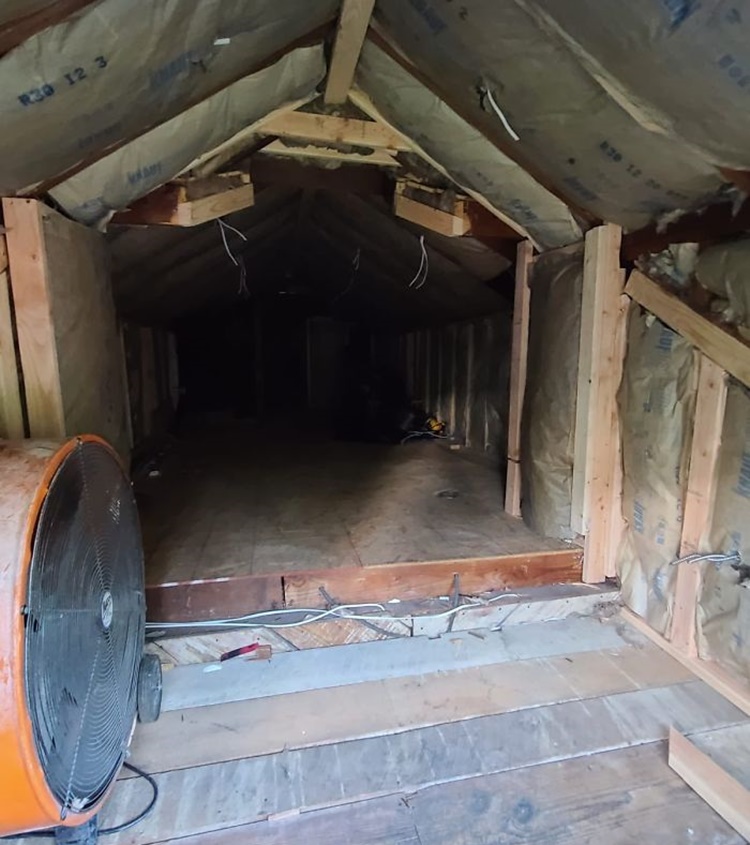 Attic Turned To Closet