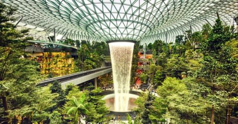singapore man-made waterfalls