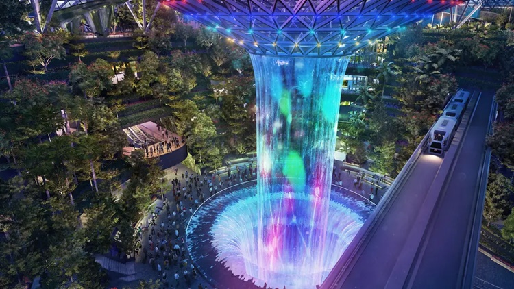 singapore man-made waterfalls