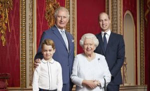 Queen Elizabeth, Prince Charles, Prince William, Prince George