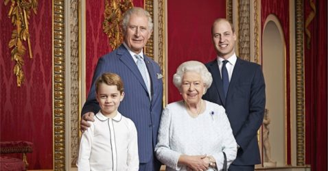 Queen Elizabeth, Prince Charles, Prince William, Prince George