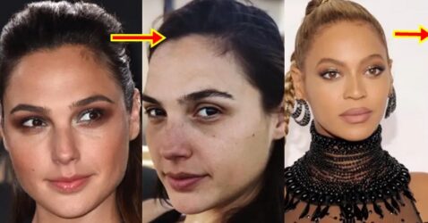 Popular Hollywood Celebrities With & Without Makeup