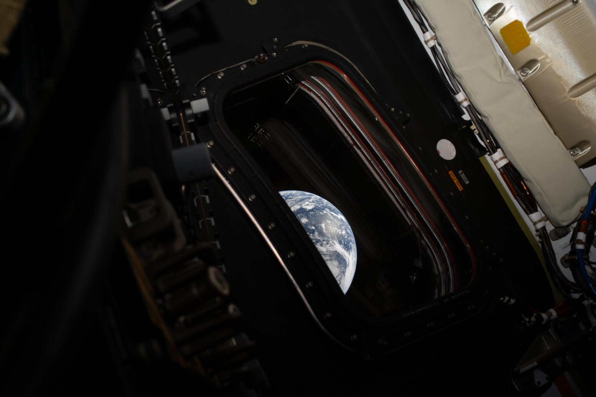 Earth viewed from Artemis II after translunar injection